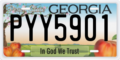 GA license plate PYY5901