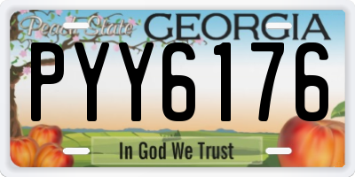 GA license plate PYY6176