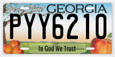 GA license plate PYY6210