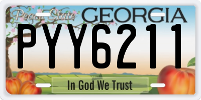 GA license plate PYY6211