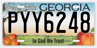 GA license plate PYY6248