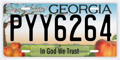 GA license plate PYY6264