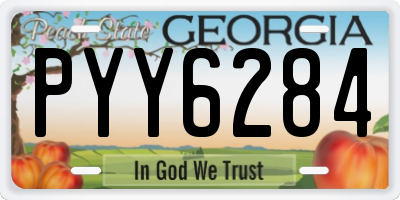 GA license plate PYY6284
