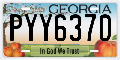 GA license plate PYY6370