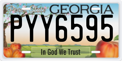 GA license plate PYY6595