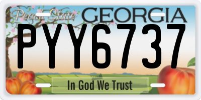 GA license plate PYY6737
