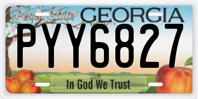 GA license plate PYY6827