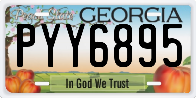 GA license plate PYY6895