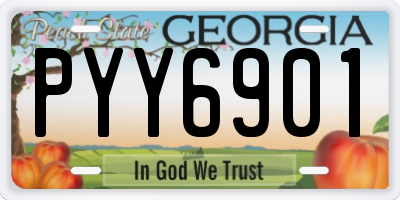 GA license plate PYY6901