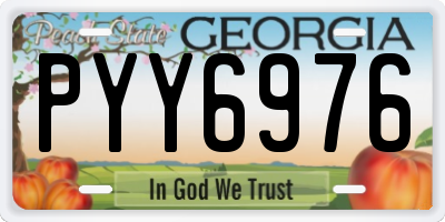 GA license plate PYY6976