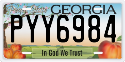 GA license plate PYY6984