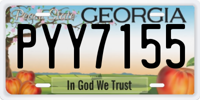 GA license plate PYY7155