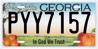 GA license plate PYY7157