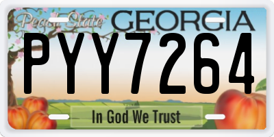 GA license plate PYY7264
