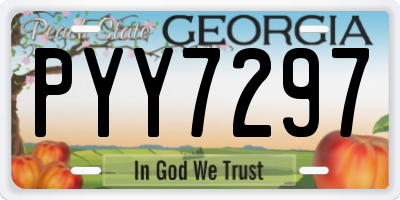 GA license plate PYY7297