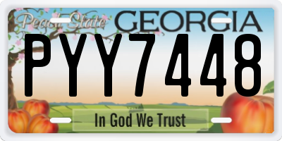GA license plate PYY7448