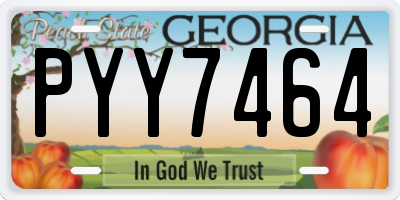 GA license plate PYY7464