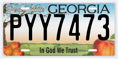 GA license plate PYY7473