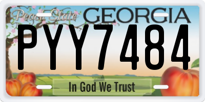 GA license plate PYY7484