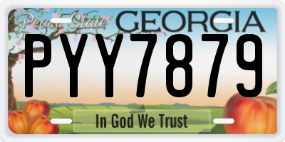 GA license plate PYY7879