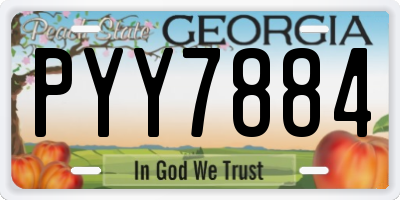 GA license plate PYY7884