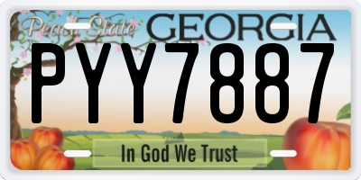 GA license plate PYY7887