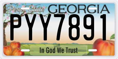 GA license plate PYY7891
