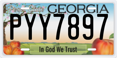 GA license plate PYY7897