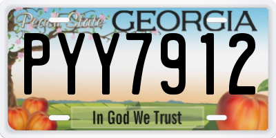 GA license plate PYY7912