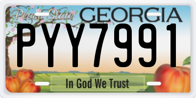 GA license plate PYY7991