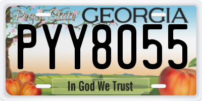 GA license plate PYY8055