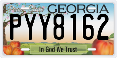 GA license plate PYY8162