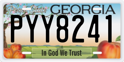 GA license plate PYY8241