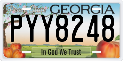 GA license plate PYY8248