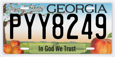 GA license plate PYY8249