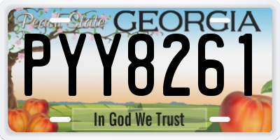 GA license plate PYY8261