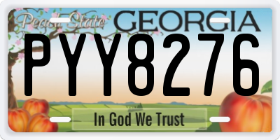 GA license plate PYY8276