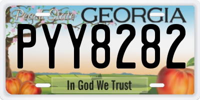 GA license plate PYY8282