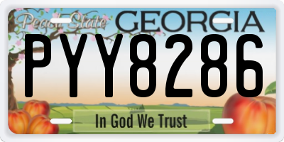 GA license plate PYY8286