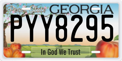 GA license plate PYY8295