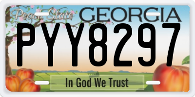 GA license plate PYY8297