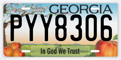 GA license plate PYY8306