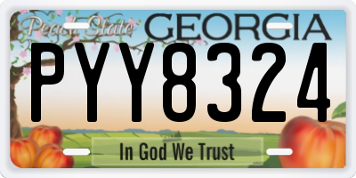 GA license plate PYY8324
