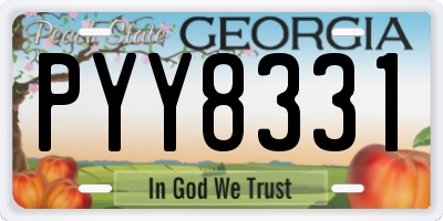 GA license plate PYY8331
