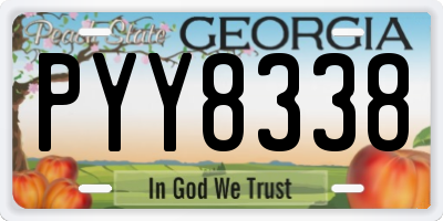 GA license plate PYY8338