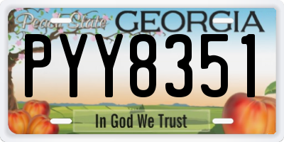 GA license plate PYY8351