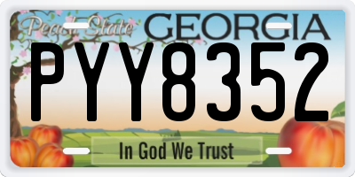 GA license plate PYY8352