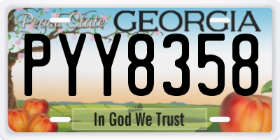 GA license plate PYY8358