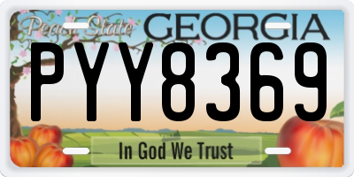 GA license plate PYY8369