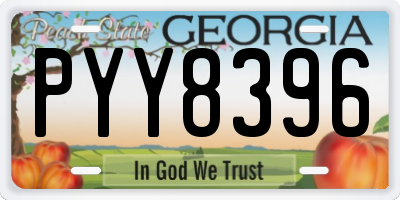 GA license plate PYY8396